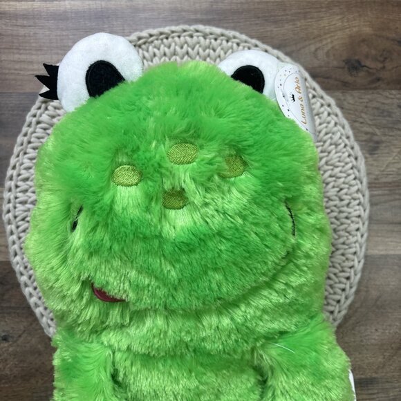 Luna & Aro Green Frog Plush Huggable Friend 14” NEW w TAG - Picture 4 of 5